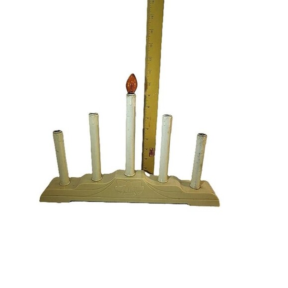 Vintage Royalite 5 Light Candolier Christmas Window Decoration w/ Box – Tested - Picture 3 of 4